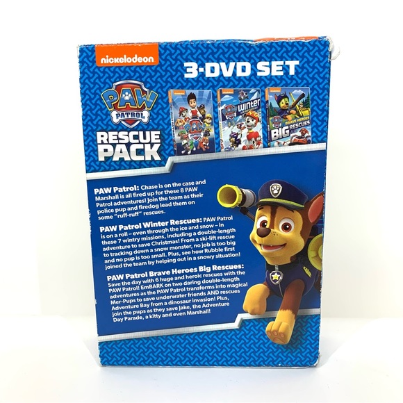 Paw Patrol Rescue Pack 3 DVD Set Nickelodeon Kids Open Unused Box Set - Picture 4 of 15